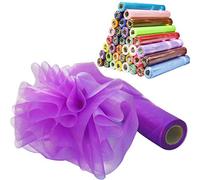 Time to Sparkle (Pourpre Pure) 29cm X 26M Rouleau Organza Chemin de Table Chaise Echarpe Nœud Mariage Ceremonie Fête Noël