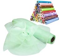 Time to Sparkle (Vert De Menthe) 29cm X 26M Rouleau Organza Chemin de Table Chaise Echarpe Nœud Mariage Ceremonie Fête Noël