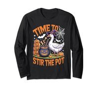 Time to Stir The Pot, Une oie d'halloween drôle et sorcière pour Femmes et Hommes Manche Longue