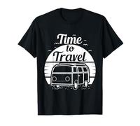 Time to Travel Caravan Camping Trailer Solo World Traveler T-Shirt