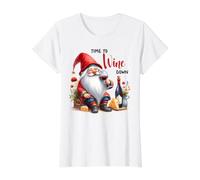 Time to Wine Down Nain de vin Rouge Amateur de vin T-Shirt Graphique avec Valeur
