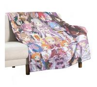 Time Travel Anime Re Zero Starting Life in Another World - Couverture polaire pour lit, canapé, sofa - Couverture en flanelle épaisse et chaude pour toutes les saisons, 127 x 152,4 cm
