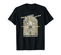 Time Waits for No Man Adventure ADV Riding Moto T-Shirt