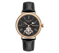 TIME100 Montre mécanique Tendance rétro Haut de Gamme Automatique comme Cadeau pour Homme, Noir-4, Bracelet