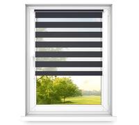 time4blinds Mini Basic Store Enrouleur Jour et Nuit sans Perçage - Convient à Tous Les Types de Fenêtres - Installation Non Invasive - 500x2500 - Anthracite - Droite