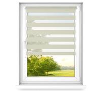 Time4Blinds Mini Basic Store Enrouleur Jour et Nuit sans Perçage - Convient à Tous Les Types de Fenêtres - Installation Non Invasive - Côté de la Manoeuvre Gauche - 1200x1400mm - Crème