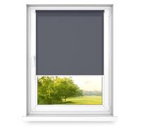 time4blinds Mini Rollo Basic - Store à enroulement - Non-invasif - Store de fenêtre intérieur sans percer - Poignées Non-invasives - Polyester - 1000x1900mm Graphite Opéré sur Le Côté Gauche