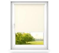 time4blinds Mini Rollo Basic - Store à enroulement - Non-invasif - Store de fenêtre intérieur sans percer - Poignées Non-invasives - Polyester - 600x1000mm Crème Claire Opéré sur Le Côté Gauche