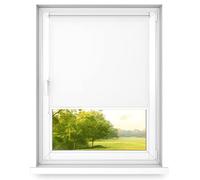 time4blinds Mini Rollo Basic - Store à enroulement - Non-invasif - Store de fenêtre intérieur sans percer - Poignées Non-invasives - Polyester - 800x1400mm Blanc Classique Opéré sur Le Côté Droit