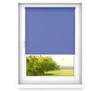 time4blinds Mini Rollo Basic - Store à enroulement - Non-invasif - Store de fenêtre intérieur sans percer - Poignées Non-invasives - Polyester - 900x1000mm Bleu Royal Opéré sur Le Côté Gauche