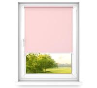 time4blinds Mini Rollo Basic - Store à enroulement - Non-invasif - Store de fenêtre intérieur sans percer - Poignées Non-invasives - Polyester - 500x1900mm Rose Opéré sur Le Côté Droit
