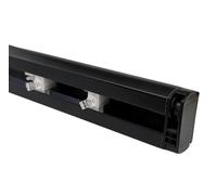 time4blinds - Rail pour Store à lamelles - Set Complet avec Chariots de lamelles et mécanisme de Commande à chaînette - Déplacement Fluide des lamelles - Compact et Moderne - Noir, 1400mm