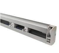 time4blinds - Rail pour Store à lamelles - Set Complet avec Chariots de lamelles et mécanisme de Commande à chaînette - Déplacement Fluide des lamelles - Compact et Moderne - Argent, 2300mm