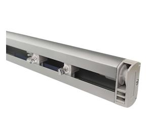 time4blinds - Rail pour Store à lamelles - Set Complet avec Chariots de lamelles et mécanisme de Commande à chaînette - Déplacement Fluide des lamelles - Compact et Moderne - Argent, 2500mm