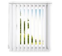 time4blinds - Store à lamelles - Store Vertical - lamelles pour Les Bureaux et pour la Maison et l'appartement - 130x230 cm - Blanc Classique