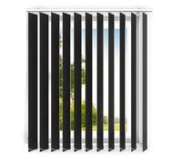 time4blinds - Store à lamelles - Store Vertical - lamelles pour Les Bureaux et pour la Maison et l'appartement - 140x120 cm - Noir Classique