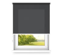 Time4Blinds Store Enrouleur à Suspendre, Montage Mural ou au Plafond, Grande Taille, FI32, Support en Acier, Semi-occultant, Couleur Nuit foncée, 1300 x 3000 mm