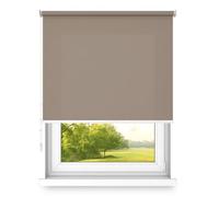 Time4Blinds Store Enrouleur à Suspension Libre Fixation Murale ou au Plafond Grande Taille FI 32 Montage en Acier Semi-occultant Couleur Brun 300 x 1800 mm