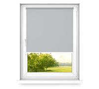 time4blinds - Store Occultant sans Percage - Store Occultant pour Fenetre - 3 Méthodes de Fixation, Revêtement Thermique Argenté - Gris Clair de Lune, 400x1200mm, tirage à Droite