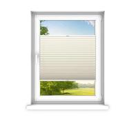 time4blinds - Store plissé sans perçage sur Mesure - Store plissé - Protection Contre Les Regards et Le Soleil - Montage Facile - Store plissé - Fertifplissee - 70x210 cm - Vanille