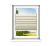 time4blinds - Store plissé sans perçage sur Mesure - Store plissé - Protection Contre Les Regards et Le Soleil - Montage Facile - Store plissé - Fertifplissee - 30x110 cm - Crème Beige