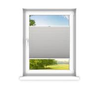 time4blinds - Store plissé sans perçage sur Mesure - Store plissé - Protection Contre Les Regards et Le Soleil - Montage Facile - Store plissé - Fertifplissee - 130x190 cm - Gris Clair
