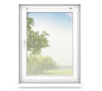 time4blinds - Stores intérieurs sans perçage - Stores en Aluminium pour fenêtres - Salon, Chambre, Cuisine, Bureau - avec Guidage par Cordon - Brillance Blanche, Gauche, 1800x2200
