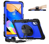 timecity Coque pour Lenovo Tab M11 11" avec Protecteur d'écran, dragonne/Support Rotatif à 360°, Protection 3 Couches - Bleu