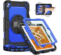 Timecity Étui compatible avec iPad Mini 4/iPad Mini 5 7,9" 2019, avec protection d'écran intégrée, support pivotante à 360 °, dragonne/bandoulière et porte-crayon, bleu foncé