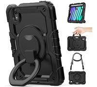 timecity Étui pour iPad Mini 7e/6e génération 8,3" 2024/2021, pour iPad Mini 7/6 : protection robuste mais pas encombrante - Noir