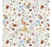 Timeet 41cm*3m autocollante Peinture murale schmetterling Peinture murale à fleurs vintage autocollante Feuille autocollante pour meubles à fleurs vinyle Peinture murale autocollante...