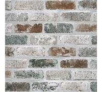 Timeet 44x1000c autocollante Peinture murale aspect pierre grau marron brique Revêtement mural pierre vintage brique autocollant mural vintage vinyle étanche à 'eau pour mur meubles