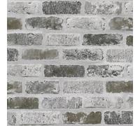 Timeet 44x1000c autocollante Peinture murale brique effekt aspect pierre bleu grau Feuille autocollante pierre vintage steintapete autocollante vinyle étanche à 'eau Peinture murale...