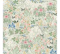 Timeet Papier peint autocollant - Motif fleurs - 44 x 300 cm - Beige - Vintage - Film adhésif en vinyle - Pour chambre à coucher, salon, cuisine, mur, armoire, meubles