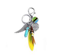 Timefly Porte-clés style drapeau tanzanien pendentif sac à dos porte-clés sac cadeau décoration voyage souvenir cadeau, Tanzanie, 5X11 CM