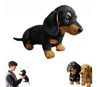 TIMEFUU Dachy 2.0 Plush Dog,dachy dackel,Plush Toy,Simulated Dog Sofa Ornaments,Bring Relaxation and Comfort, Give You a Cozy Hug,Relieve Stress, for Dog Lovers-Black||1pcs