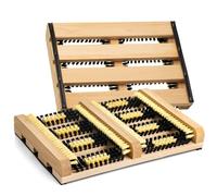 TIMELEOS Grattoir à Chaussures extérieur antidérapant idéal pour l'extérieur et l'intérieur avec Poils puissants brosses paillasson Brosse à Chaussure (Bois, Grattoir à Chaussures 2)