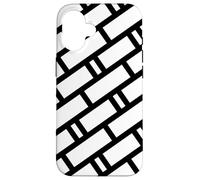 Timeless Bicolor Rectangle White and Black Metro Tiles Coque pour iPhone 16