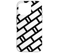 Timeless Bicolor Rectangle White and Black Metro Tiles Coque pour iPhone 16 Pro