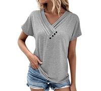 TIMEMEAN Blouse Epaule Femme Top Vert Emeraude T Shirt Blanc Femme Chemise Léopard Top Bustier Elastique Chemise De Nuit Femme Grande Taille Top Asymétrique Femme Chemise Femme Poignet Mousquetaire