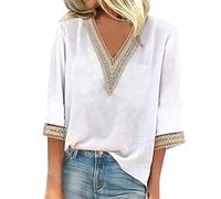 TIMEMEAN Blouse Femme Manches Courtes Chemisier Cuir Chemise Western Country Chemisier Noir Transparent Strass Et Paillettes Top Moulant Manche Longue Shirt Noir Femme Chemisier A Fleurs Femme Top