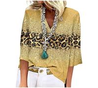 TIMEMEAN Blouse Menage Femme Top Femme Ceremonie Haut Habille Femme Chemise Femme XXL Robe Chemisier Longue Tea Shirt Manches Longues Femme Cropped Top T Shirt Coton Blouse Tp Chimie Top à Manches