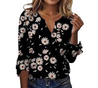 TIMEMEAN Chemise De Nuit Femme Manches Courtes Et Longues - Top Sexy Tunique Blazer à Manches 3/4 Pour L'Été