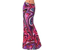 TIMEMEAN Femmes Décontracté Rayé Taille élastique Moulante Crayon Jupe Longue Taille Haute Extensible Enveloppement Midi Genou Longueur Jupes