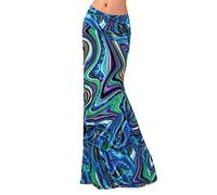 TIMEMEAN Femmes Décontracté Rayé Taille élastique Moulante Crayon Jupe Longue Taille Haute Extensible Enveloppement Midi Genou Longueur Jupes