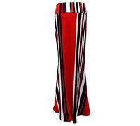 TIMEMEAN Femmes Stretchy Imprimé Midi Genou Longueur Jupe Taille élastique Crayon Moulante Longue Maxi Jupes