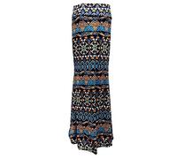 TIMEMEAN Femmes Vintage Imprimer Taille élastique Moulante Crayon Jupe Longue Taille Haute Extensible Wrap Midi Genou Longueur Jupes