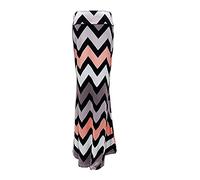 TIMEMEAN Femmes Vintage Imprimer Taille élastique Moulante Crayon Jupe Longue Taille Haute Extensible Wrap Midi Genou Longueur Jupes