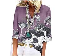 TIMEMEAN T Shirt Femme Enceinte Humour Chemisier Infroissable Chemise De Nuit Femme Polaire Chemisier T Shirt Femme Blouse en Satin Hauts à Manches 3/4 pour Dames Top Soirée Top D'Été à Manches