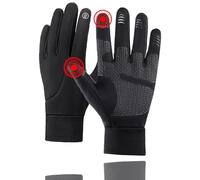 TIMEMEET Gants Velo Hiver, Gant Velo, Gants Thermique, ImperméAbles et AntidéRapants, AdaptéS Aux Hommes Et Aux Femmes RandonnéEs en Plein Air Camping, Course, Cyclisme(L)